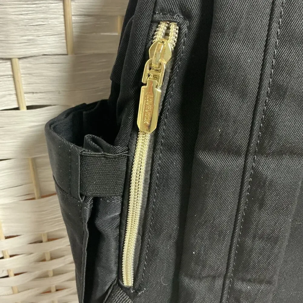 Lovevook 12” Backpack w/ USB & Multiple Pockets, Gold‎ Zipper